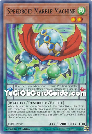 Yu-Gi-Oh Card: Speedroid Marble Machine