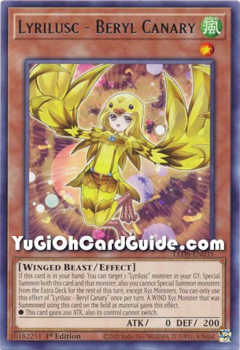 Yu-Gi-Oh Card: Lyrilusc - Beryl Canary