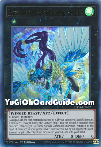 Yu-Gi-Oh Card: Lyrilusc - Ensemblue Robin