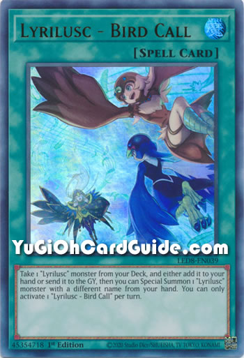 Yu-Gi-Oh Card: Lyrilusc - Bird Call
