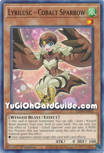 Yu-Gi-Oh Card: Lyrilusc - Cobalt Sparrow