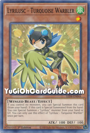 Yu-Gi-Oh Card: Lyrilusc - Turquoise Warbler