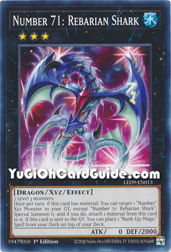 Yu-Gi-Oh Card: Number 71: Rebarian Shark