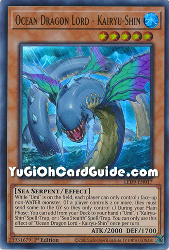 Yu-Gi-Oh Card: Ocean Dragon Lord - Kairyu-Shin