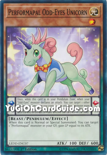 Yu-Gi-Oh Card: Performapal Odd-Eyes Unicorn