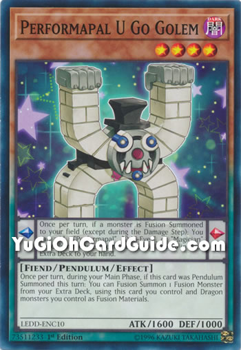Yu-Gi-Oh Card: Performapal U Go Golem