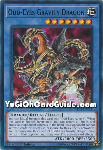 Yu-Gi-Oh Card: Odd-Eyes Gravity Dragon