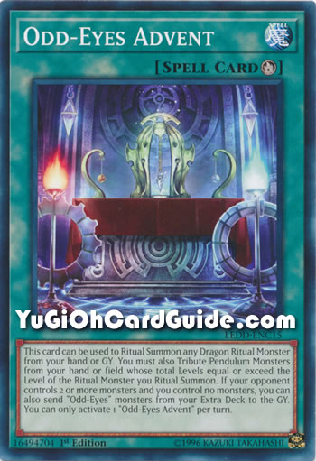 Yu-Gi-Oh Card: Odd-Eyes Advent