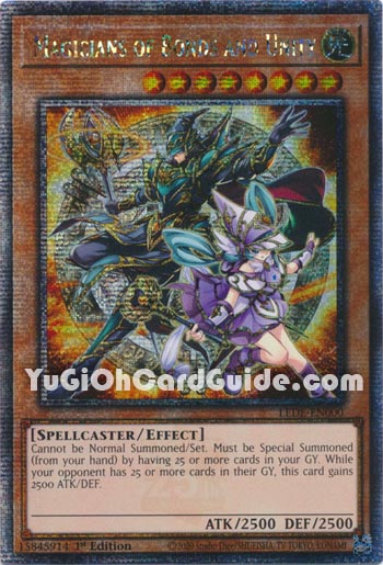 Yu-Gi-Oh Card: Magicians of Bonds and Unity