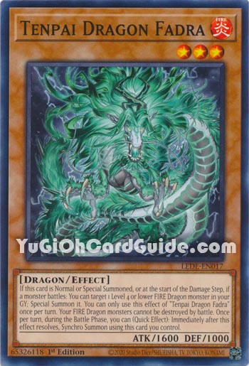 Yu-Gi-Oh Card: Tenpai Dragon Fadra
