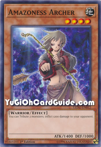 Yu-Gi-Oh Card: Amazoness Archer (F.K.A. Amazon Archer)