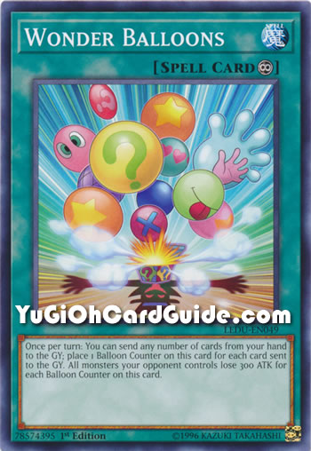 Yu-Gi-Oh Card: Wonder Balloons