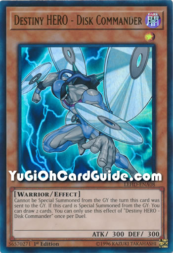 Yu-Gi-Oh Card: Destiny HERO - Disk Commander