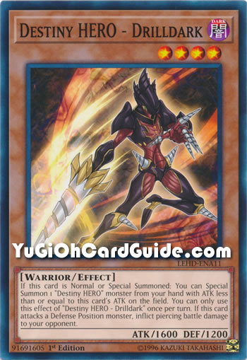 Yu-Gi-Oh Card: Destiny HERO - Drilldark