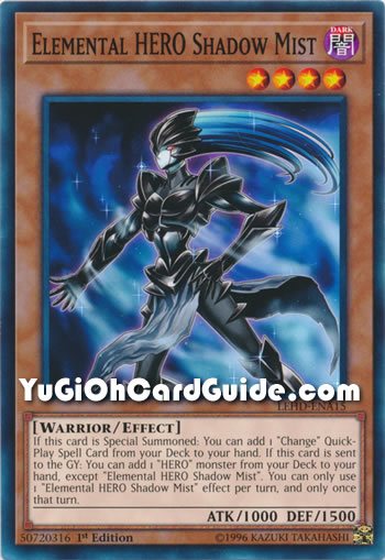 Yu-Gi-Oh Card: Elemental HERO Shadow Mist