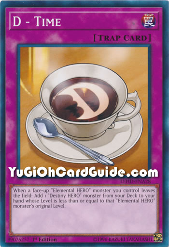 Yu-Gi-Oh Card: D - Time
