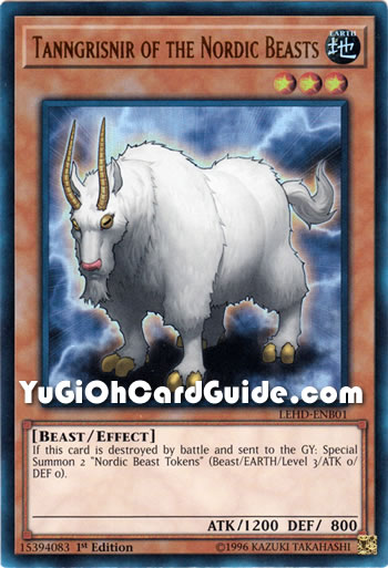 Yu-Gi-Oh Card: Tanngrisnir of the Nordic Beasts