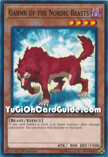 Yu-Gi-Oh Card: Garmr of the Nordic Beasts
