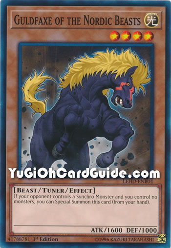 Yu-Gi-Oh Card: Guldfaxe of the Nordic Beasts