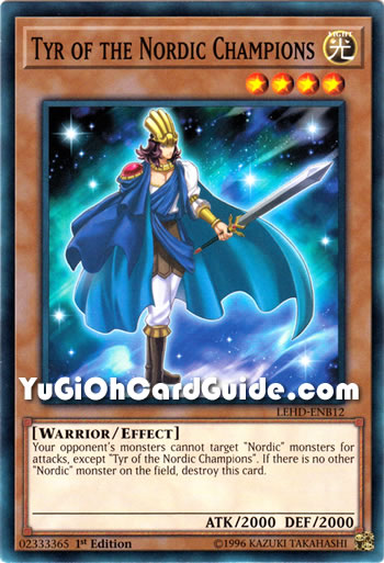 Yu-Gi-Oh Card: Tyr of the Nordic Champions