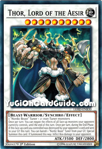 Yu-Gi-Oh Card: Thor, Lord of the Aesir