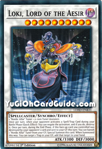 Yu-Gi-Oh Card: Loki, Lord of the Aesir