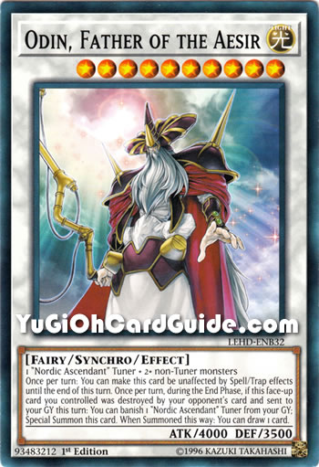 Yu-Gi-Oh Card: Odin, Father of the Aesir