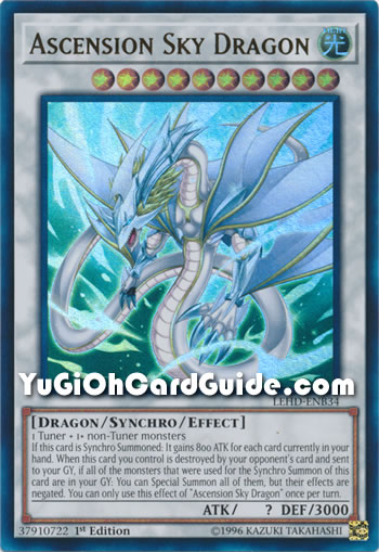 Yu-Gi-Oh Card: Ascension Sky Dragon