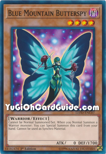 Yu-Gi-Oh Card: Blue Mountain Butterspy