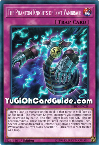 Yu-Gi-Oh Card: The Phantom Knights of Lost Vambrace