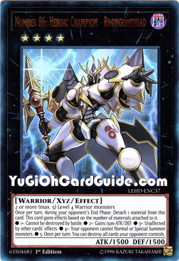 Yu-Gi-Oh Card: Number 86: Heroic Champion - Rhongomyniad
