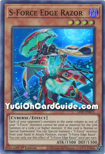 Yu-Gi-Oh Card: S-Force Edge Razor