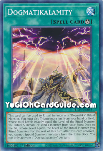 Yu-Gi-Oh Card: Dogmatikalamity