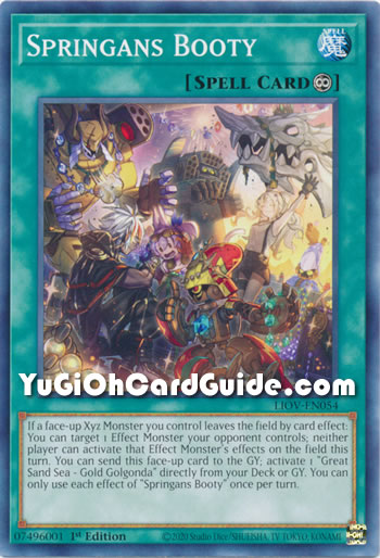 Yu-Gi-Oh Card: Springans Booty