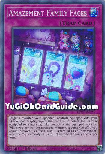 Yu-Gi-Oh Card: Amazement Family Faces