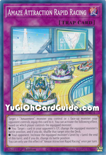 Yu-Gi-Oh Card: Amaze Attraction Rapid Racing