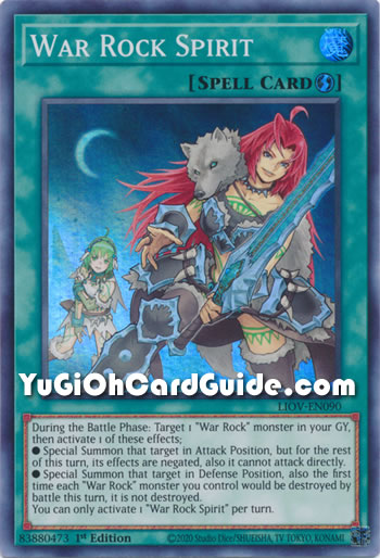 Yu-Gi-Oh Card: War Rock Spirit