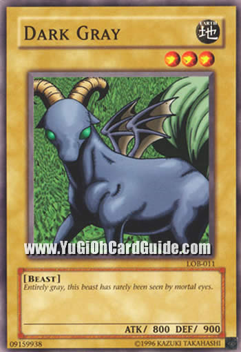 Yu-Gi-Oh Card: Dark Gray