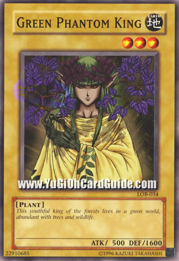 Yu-Gi-Oh Card: Green Phantom King