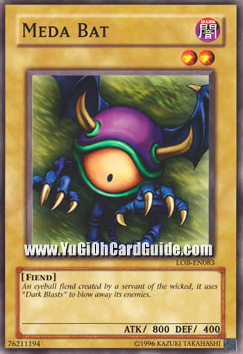Yu-Gi-Oh Card: Meda Bat