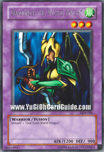 Yu-Gi-Oh Card: Dragoness the Wicked Knight
