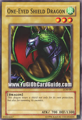 Yu-Gi-Oh Card: One-Eyed Shield Dragon