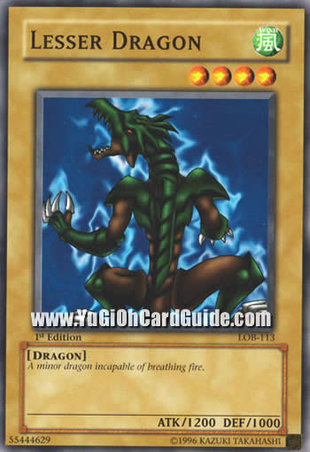 Yu-Gi-Oh Card: Lesser Dragon