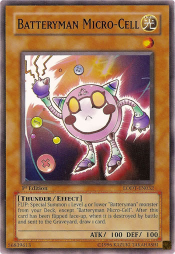 Yu-Gi-Oh Card: Batteryman Micro-Cell