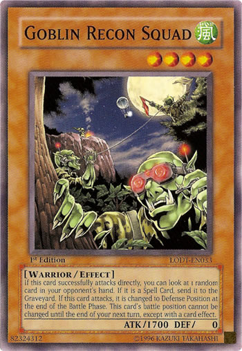 Yu-Gi-Oh Card: Goblin Recon Squad