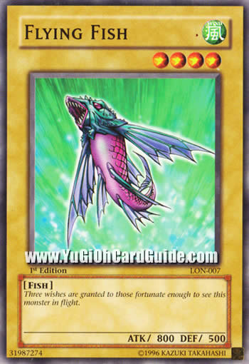 Yu-Gi-Oh Card: Flying Fish