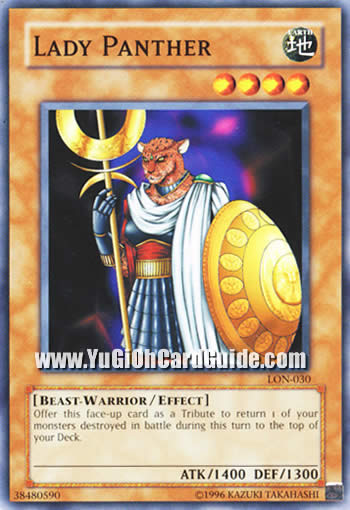 Yu-Gi-Oh Card: Lady Panther