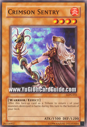 Yu-Gi-Oh Card: Crimson Sentry