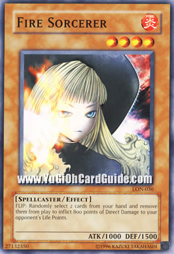 Yu-Gi-Oh Card: Fire Sorcerer