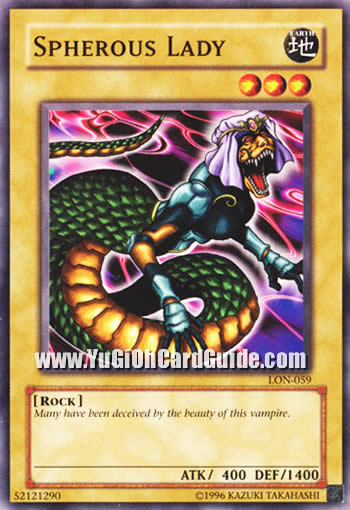 Yu-Gi-Oh Card: Spherous Lady